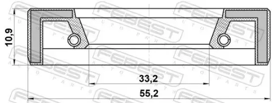 Wellendichtring, Differential hinten FEBEST 95FCY-35551111X Bild Wellendichtring, Differential hinten FEBEST 95FCY-35551111X