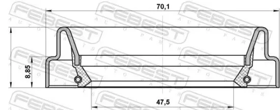 Wellendichtring, Antriebswelle FEBEST 95FDY-49700909C Bild Wellendichtring, Antriebswelle FEBEST 95FDY-49700909C