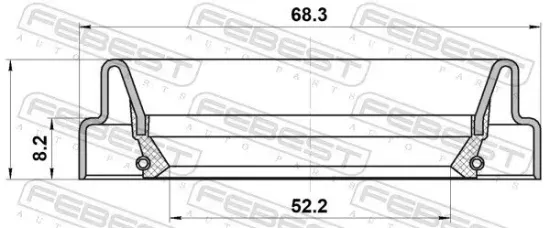 Wellendichtring, Antriebswelle FEBEST 95FDY-54680808C Bild Wellendichtring, Antriebswelle FEBEST 95FDY-54680808C