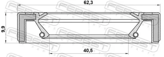 Wellendichtring, Verteilergetriebe FEBEST 95GAY-42621010C Bild Wellendichtring, Verteilergetriebe FEBEST 95GAY-42621010C