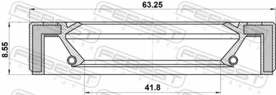 Wellendichtring, Automatikgetriebe FEBEST 95GAY-43630909C Bild Wellendichtring, Automatikgetriebe FEBEST 95GAY-43630909C