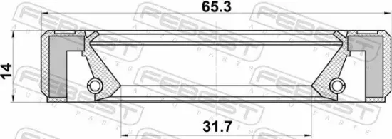 Wellendichtring, Differential FEBEST 95GBS-33650914R Bild Wellendichtring, Differential FEBEST 95GBS-33650914R