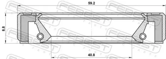 Wellendichtring, Schaltgetriebehauptwelle FEBEST 95GBY-42590909L Bild Wellendichtring, Schaltgetriebehauptwelle FEBEST 95GBY-42590909L