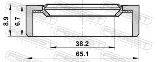 Wellendichtring, Schaltgetriebehauptwelle FEBEST 95GCW-40650709R Bild Wellendichtring, Schaltgetriebehauptwelle FEBEST 95GCW-40650709R