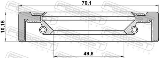 Wellendichtring, Radnabe Hinterachse beidseitig FEBEST 95GCY-51701010X Bild Wellendichtring, Radnabe Hinterachse beidseitig FEBEST 95GCY-51701010X