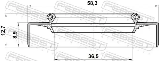 Wellendichtring, Differential Vorderachse FEBEST 95GDW-38580913C Bild Wellendichtring, Differential Vorderachse FEBEST 95GDW-38580913C