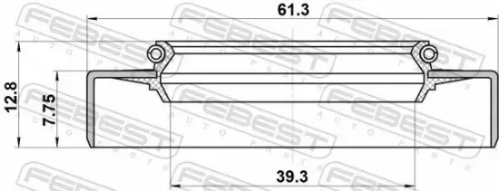 Wellendichtring, Antriebswelle rechts FEBEST 95GDW-41610813R Bild Wellendichtring, Antriebswelle rechts FEBEST 95GDW-41610813R