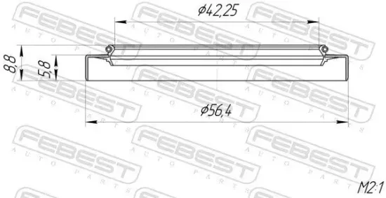 Wellendichtring, Antriebswelle FEBEST 95GDY-44560609X Bild Wellendichtring, Antriebswelle FEBEST 95GDY-44560609X