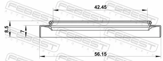 Wellendichtring, Antriebswelle FEBEST 95GDY-44560709X Bild Wellendichtring, Antriebswelle FEBEST 95GDY-44560709X