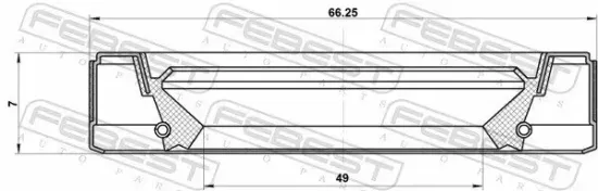 Wellendichtring, Schaltgetriebehauptwelle FEBEST 95GEY-51660707R Bild Wellendichtring, Schaltgetriebehauptwelle FEBEST 95GEY-51660707R