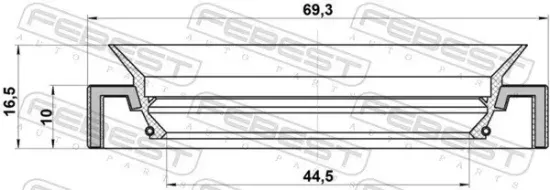 Wellendichtring, Antriebswelle FEBEST 95HAS-46691016C Bild Wellendichtring, Antriebswelle FEBEST 95HAS-46691016C