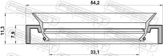 Wellendichtring, Antriebswelle FEBEST 95HAY-35540811R Bild Wellendichtring, Antriebswelle FEBEST 95HAY-35540811R