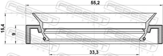 Wellendichtring, Antriebswelle FEBEST 95HAY-35550915C Bild Wellendichtring, Antriebswelle FEBEST 95HAY-35550915C