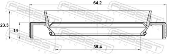 Wellendichtring, Antriebswelle FEBEST 95HBS-41641423R Bild Wellendichtring, Antriebswelle FEBEST 95HBS-41641423R
