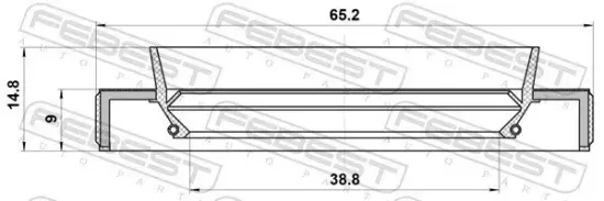 Wellendichtring, Antriebswelle FEBEST 95HBY-40650915R Bild Wellendichtring, Antriebswelle FEBEST 95HBY-40650915R