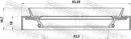 Wellendichtring, Antriebswelle FEBEST 95HDS-35631016C Bild Wellendichtring, Antriebswelle FEBEST 95HDS-35631016C