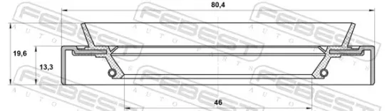 Wellendichtring, Antriebswelle FEBEST 95HDS-47801320R Bild Wellendichtring, Antriebswelle FEBEST 95HDS-47801320R