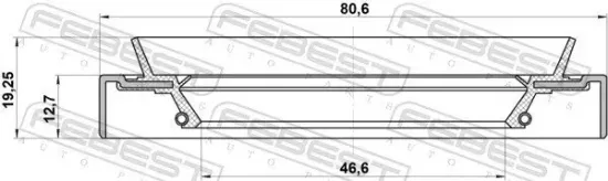 Wellendichtring, Antriebswelle FEBEST 95HDS-48801319R Bild Wellendichtring, Antriebswelle FEBEST 95HDS-48801319R