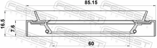 Dichtring, Radnabe FEBEST 95HDW-62850816X Bild Dichtring, Radnabe FEBEST 95HDW-62850816X