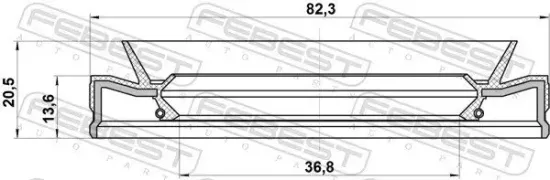 Wellendichtring, Antriebswelle FEBEST 95HES-38821420X Bild Wellendichtring, Antriebswelle FEBEST 95HES-38821420X