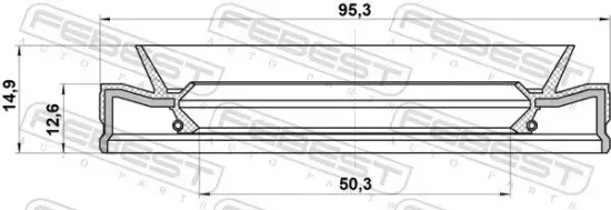 Wellendichtring, Differential hinten FEBEST 95HES-52951315C Bild Wellendichtring, Differential hinten FEBEST 95HES-52951315C