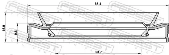 Wellendichtring, Schaltgetriebehauptwelle FEBEST 95HES-55851016L Bild Wellendichtring, Schaltgetriebehauptwelle FEBEST 95HES-55851016L