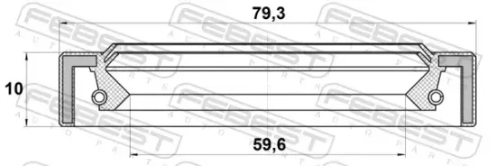Wellendichtring, Antriebswelle FEBEST 95IAS-61791010R Bild Wellendichtring, Antriebswelle FEBEST 95IAS-61791010R