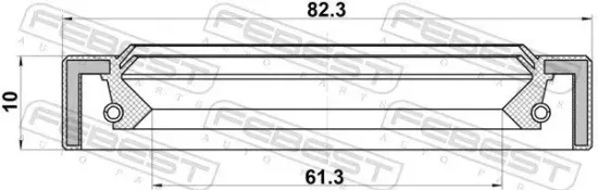 Wellendichtring, Antriebswelle FEBEST 95IAS-63821010R Bild Wellendichtring, Antriebswelle FEBEST 95IAS-63821010R