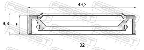 Wellendichtring, Antriebswelle FEBEST 95IAY-34490910X Bild Wellendichtring, Antriebswelle FEBEST 95IAY-34490910X