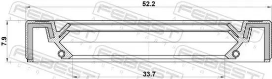 Wellendichtring, Antriebswelle FEBEST 95IBS-35520808C Bild Wellendichtring, Antriebswelle FEBEST 95IBS-35520808C