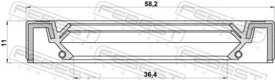 Wellendichtring, Antriebswelle FEBEST 95IBS-38581111L Bild Wellendichtring, Antriebswelle FEBEST 95IBS-38581111L