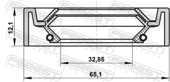 Wellendichtring, Antriebswelle FEBEST 95IDS-34651212X Bild Wellendichtring, Antriebswelle FEBEST 95IDS-34651212X
