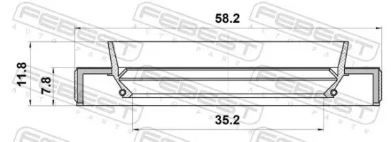 Dichtring, Radnabe FEBEST 95JBY-36580812X Bild Dichtring, Radnabe FEBEST 95JBY-36580812X