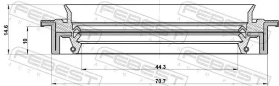 Wellendichtring, Antriebswelle FEBEST 95JDS-46701015C Bild Wellendichtring, Antriebswelle FEBEST 95JDS-46701015C