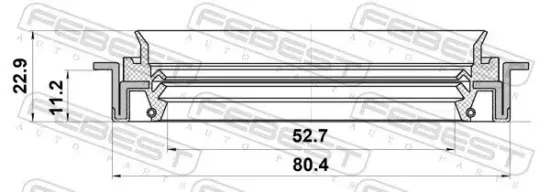 Dichtring, Radnabe FEBEST 95JFS-54801123X Bild Dichtring, Radnabe FEBEST 95JFS-54801123X