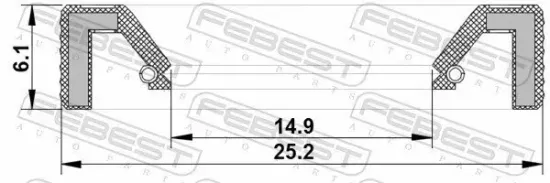 Dichtung, Schaltgetriebe FEBEST 95KAY-16250609X Bild Dichtung, Schaltgetriebe FEBEST 95KAY-16250609X