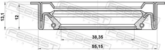 Wellendichtring, Antriebswelle FEBEST 95LDS-40551213C Bild Wellendichtring, Antriebswelle FEBEST 95LDS-40551213C