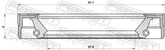 Dichtring, Radnabe FEBEST 95LES-69910813X Bild Dichtring, Radnabe FEBEST 95LES-69910813X