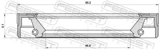 Wellendichtring, Schaltgetriebehauptwelle FEBEST 95LEY-50650808C Bild Wellendichtring, Schaltgetriebehauptwelle FEBEST 95LEY-50650808C