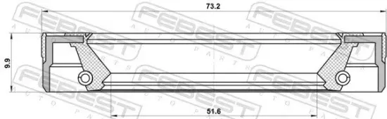 Dichtring, Radnabe FEBEST 95LEY-53731010UM Bild Dichtring, Radnabe FEBEST 95LEY-53731010UM