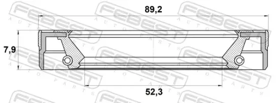 Wellendichtring, Antriebswelle FEBEST 95LEY-54890808R Bild Wellendichtring, Antriebswelle FEBEST 95LEY-54890808R
