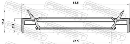 Wellendichtring, Antriebswelle FEBEST 95MES-45850814C Bild Wellendichtring, Antriebswelle FEBEST 95MES-45850814C