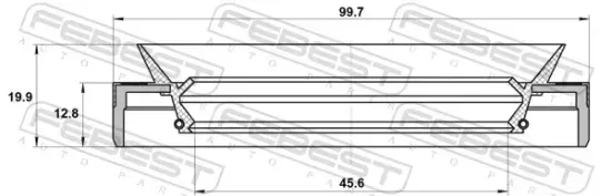 Wellendichtring, Antriebswelle FEBEST 95MES-47981320C Bild Wellendichtring, Antriebswelle FEBEST 95MES-47981320C