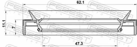 Dichtring, Radnabe FEBEST 95MES-49620711X Bild Dichtring, Radnabe FEBEST 95MES-49620711X