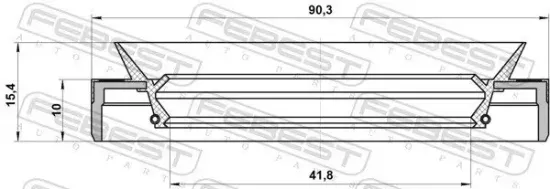 Wellendichtring, Antriebswelle FEBEST 95MEY-43901015C Bild Wellendichtring, Antriebswelle FEBEST 95MEY-43901015C