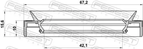 Wellendichtring, Antriebswelle FEBEST 95MEY-44671016C Bild Wellendichtring, Antriebswelle FEBEST 95MEY-44671016C