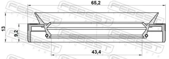 Wellendichtring, Differential Hinterachse FEBEST 95MEY-45650913R Bild Wellendichtring, Differential Hinterachse FEBEST 95MEY-45650913R