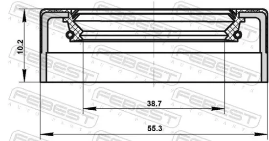 Wellendichtring, Antriebswelle FEBEST 95NES-40551010C Bild Wellendichtring, Antriebswelle FEBEST 95NES-40551010C