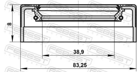 Wellendichtring, Automatikgetriebe FEBEST 95NEY-42830808C Bild Wellendichtring, Automatikgetriebe FEBEST 95NEY-42830808C