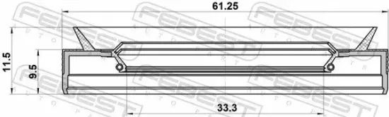 Wellendichtring, Antriebswelle FEBEST 95PES-35610911U Bild Wellendichtring, Antriebswelle FEBEST 95PES-35610911U